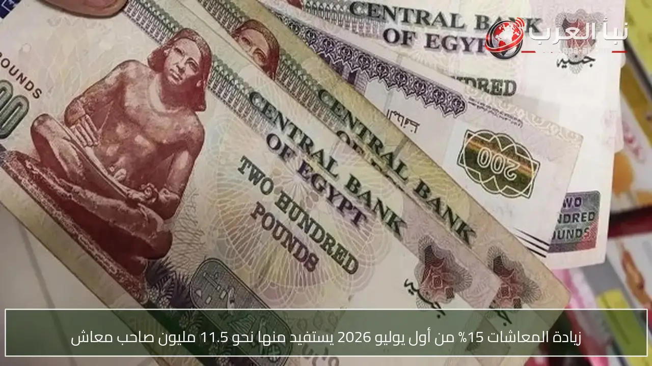 زيادة المعاشات 15% من أول يوليو 2026 يستفيد منها نحو 11.5 مليون صاحب معاش