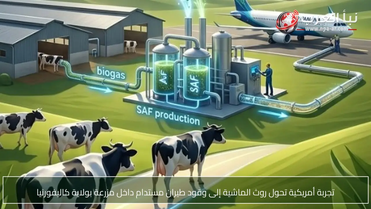 تجربة أمريكية تحول روث الماشية إلى وقود طيران مستدام داخل مزرعة بولاية كاليفورنيا