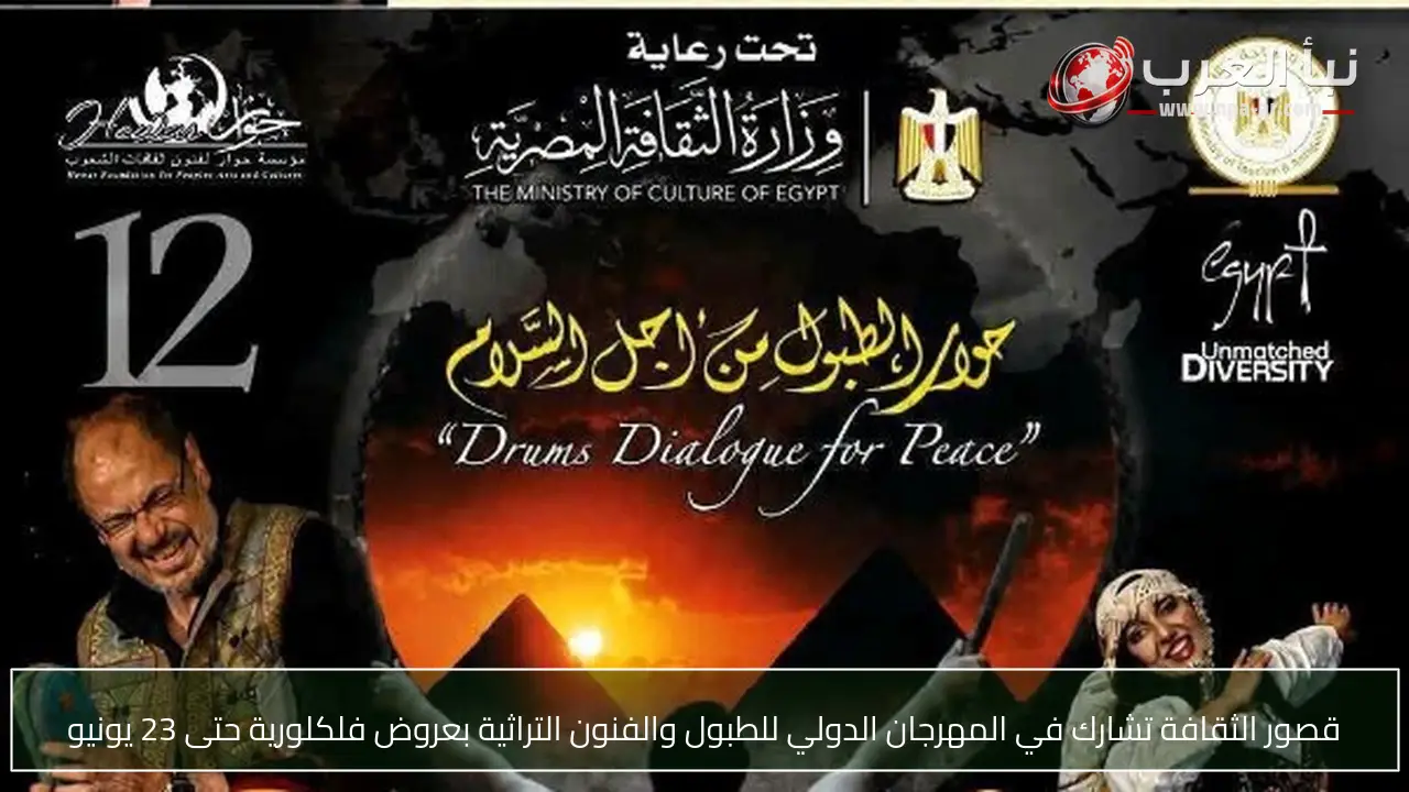 قصور الثقافة تشارك في المهرجان الدولي للطبول والفنون التراثية بعروض فلكلورية حتى 23 يونيو