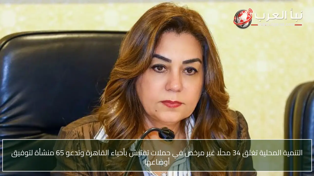 التنمية المحلية تغلق 34 محلًا غير مرخص في حملات تفتيش بأحياء القاهرة وتدعو 65 منشأة لتوفيق أوضاعها