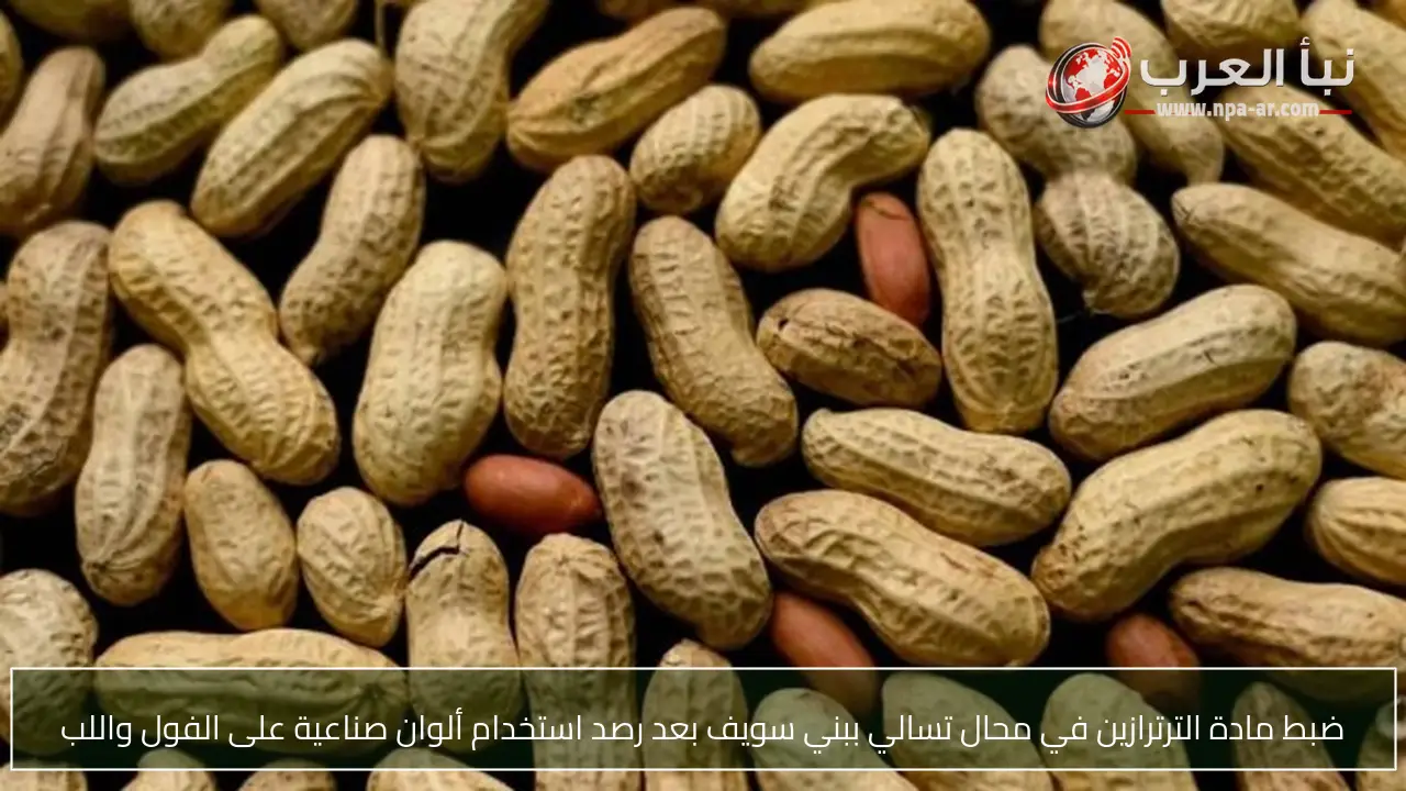 ضبط مادة الترترازين في محال تسالي ببني سويف بعد رصد استخدام ألوان صناعية على الفول واللب
