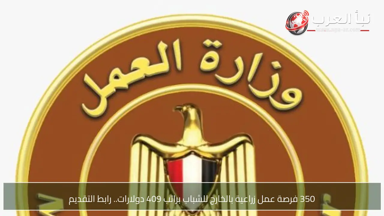 350 فرصة عمل زراعية بالخارج للشباب براتب 409 دولارات.. رابط التقديم