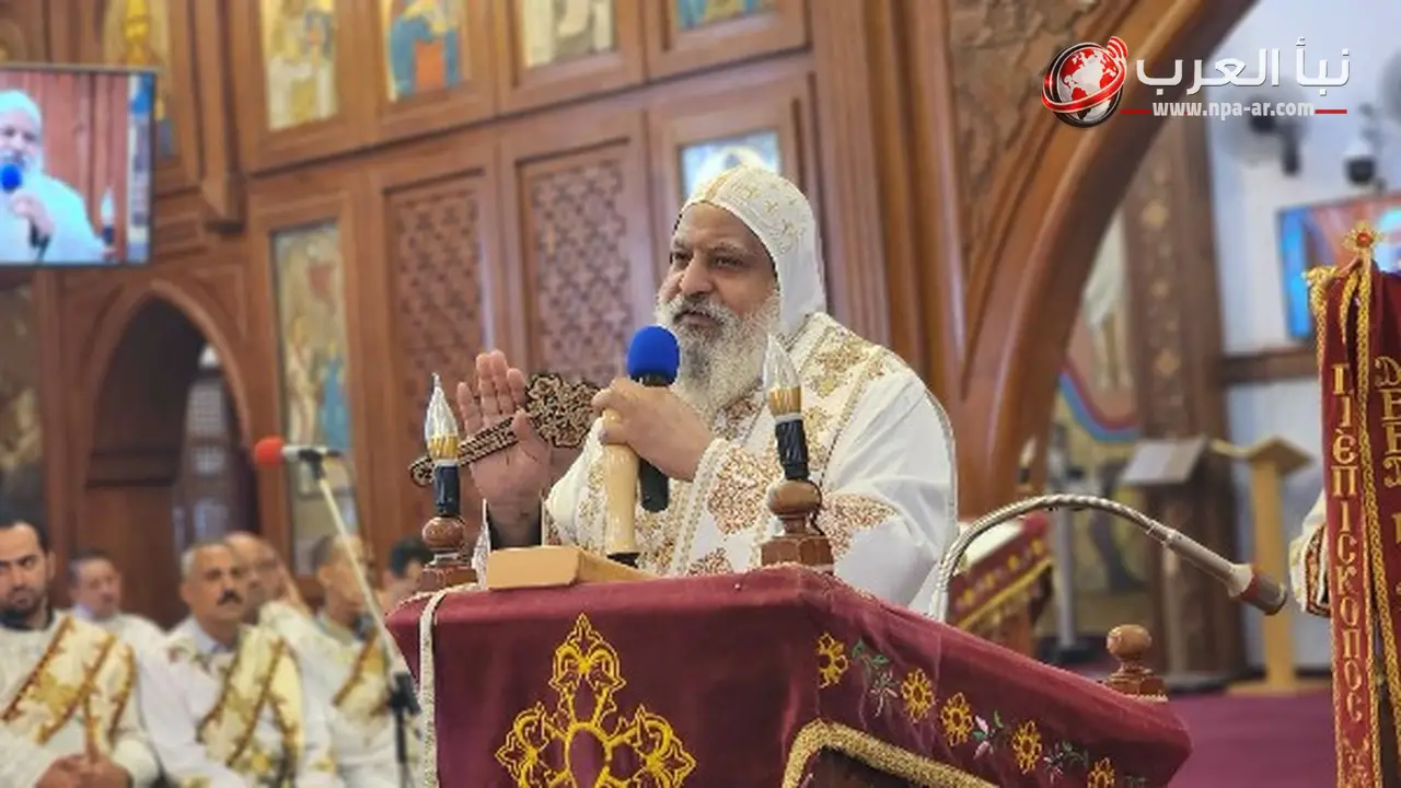 الأنبا ميخائيل يترأس القداس العام بحلوان والمعصرة ويؤكد أن كلام الإنسان يكشف ما في القلب