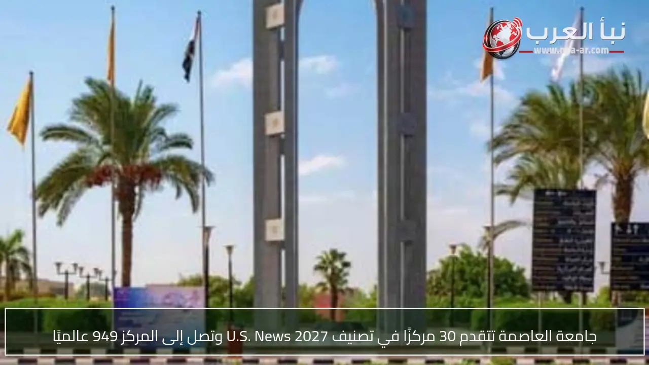 جامعة العاصمة تتقدم 30 مركزًا في تصنيف U.S. News 2027 وتصل إلى المركز 949 عالميًا