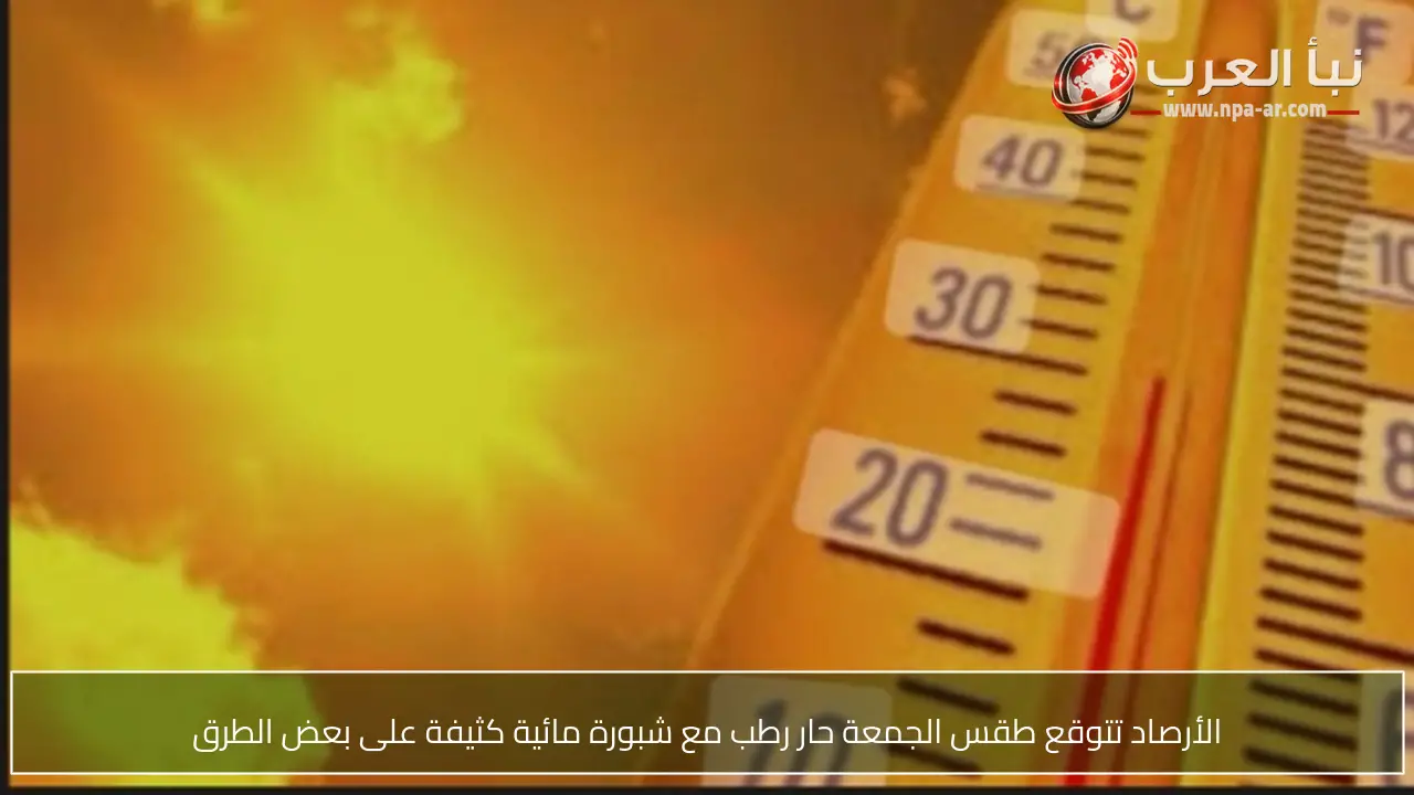 الأرصاد تتوقع طقس الجمعة حار رطب مع شبورة مائية كثيفة على بعض الطرق