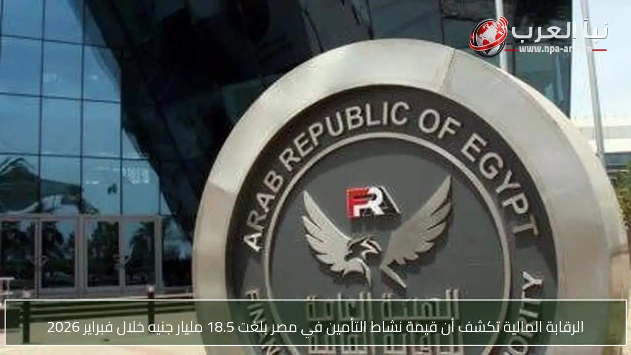 الرقابة المالية تكشف أن قيمة نشاط التأمين في مصر بلغت 18.5 مليار جنيه خلال فبراير 2026
