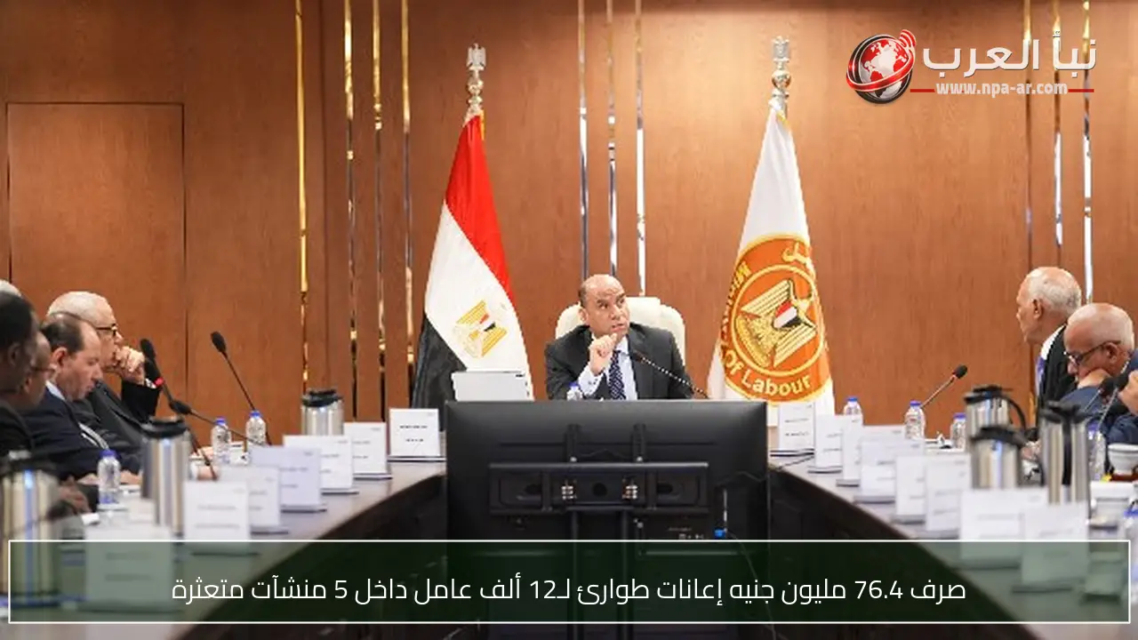 صرف 76.4 مليون جنيه إعانات طوارئ لـ12 ألف عامل داخل 5 منشآت متعثرة