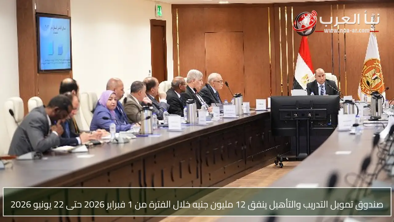 صندوق تمويل التدريب والتأهيل ينفق 12 مليون جنيه خلال الفترة من 1 فبراير 2026 حتى 22 يونيو 2026