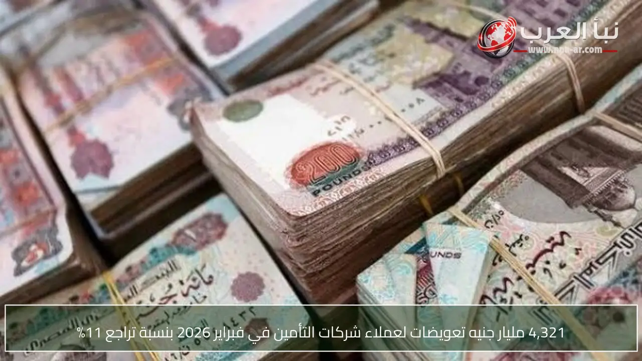 4,321 مليار جنيه تعويضات لعملاء شركات التأمين في فبراير 2026 بنسبة تراجع 11%