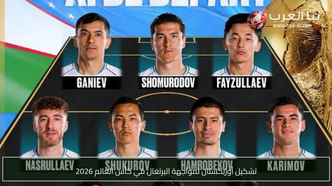 تشكيل أوزبكستان لمواجهة البرتغال في كأس العالم 2026