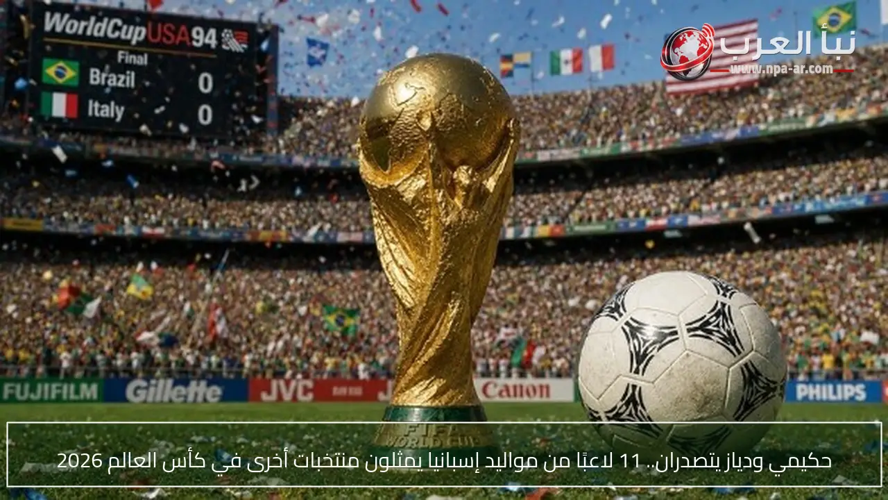 حكيمي ودياز يتصدران.. 11 لاعبًا من مواليد إسبانيا يمثلون منتخبات أخرى في كأس العالم 2026