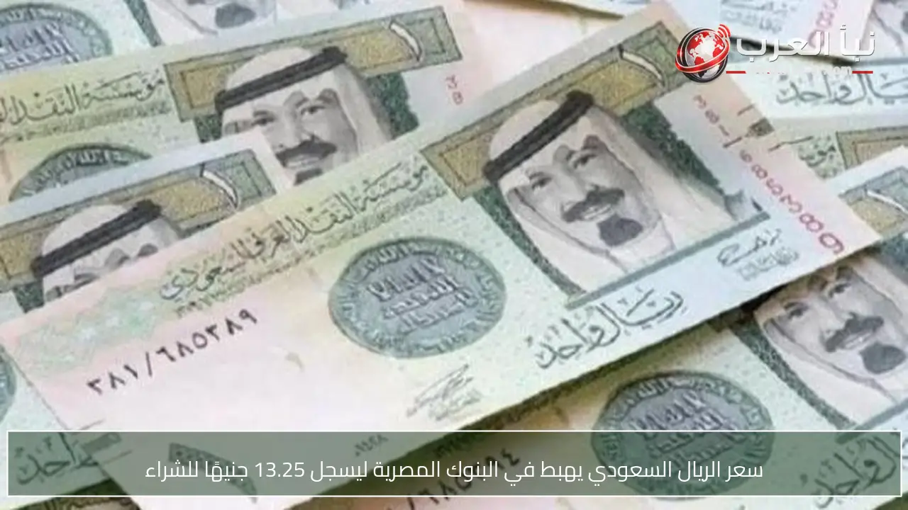 سعر الريال السعودي يهبط في البنوك المصرية ليسجل 13.25 جنيهًا للشراء
