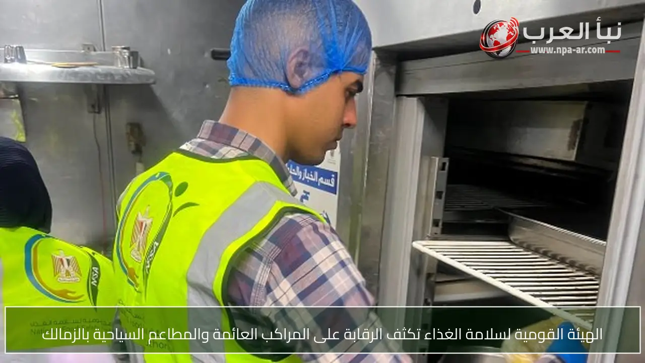 الهيئة القومية لسلامة الغذاء تكثف الرقابة على المراكب العائمة والمطاعم السياحية بالزمالك