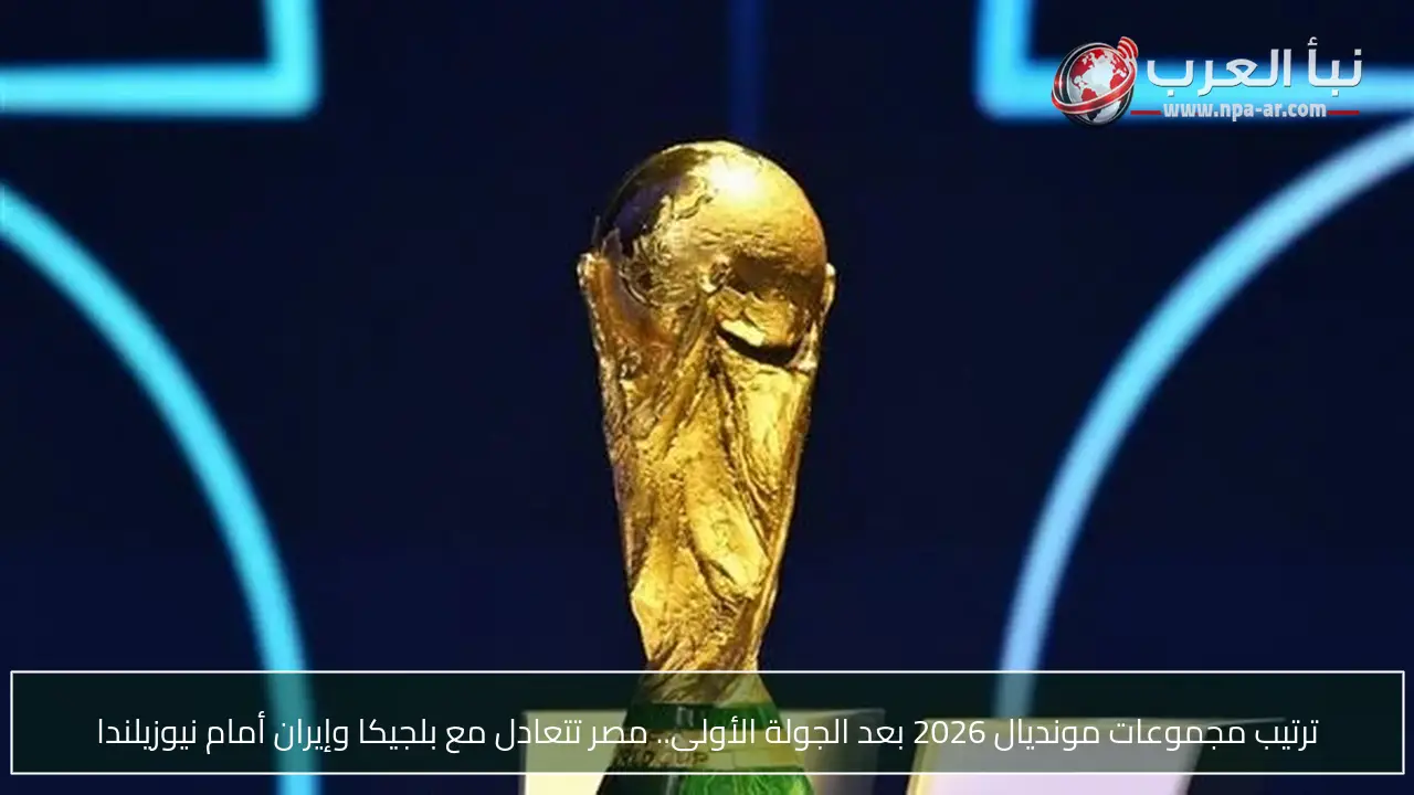 ترتيب مجموعات مونديال 2026 بعد الجولة الأولى.. مصر تتعادل مع بلجيكا وإيران أمام نيوزيلندا