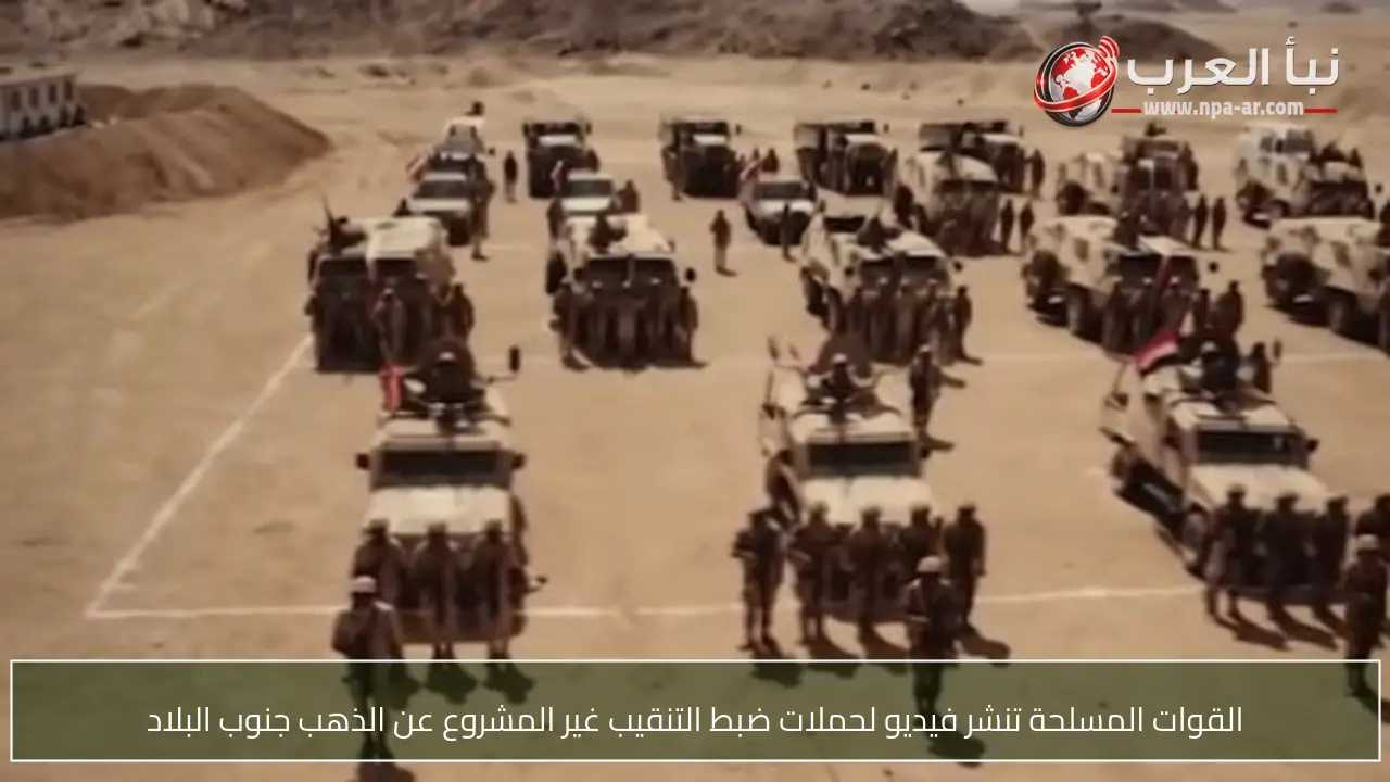 القوات المسلحة تنشر فيديو لحملات ضبط التنقيب غير المشروع عن الذهب جنوب البلاد