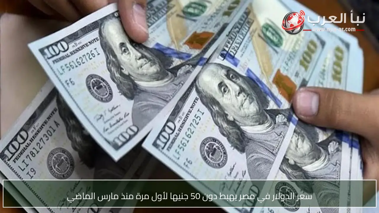 سعر الدولار في مصر يهبط دون 50 جنيها لأول مرة منذ مارس الماضي