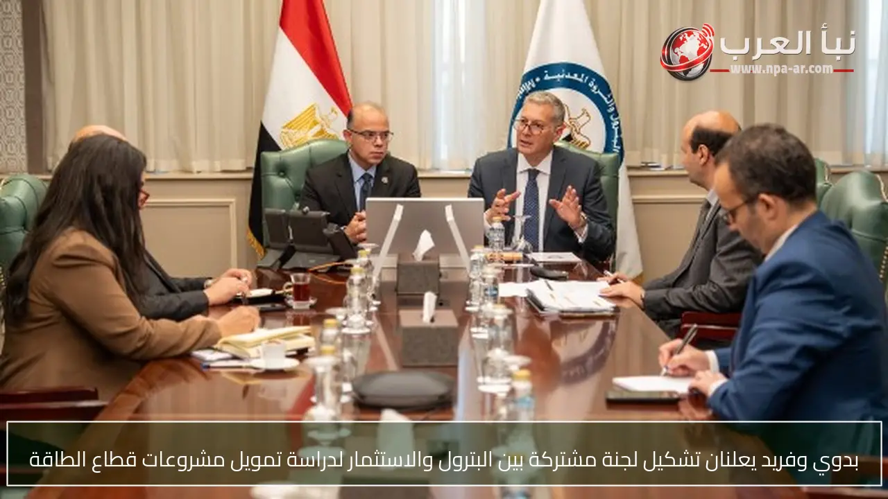 بدوي وفريد يعلنان تشكيل لجنة مشتركة بين البترول والاستثمار لدراسة تمويل مشروعات قطاع الطاقة