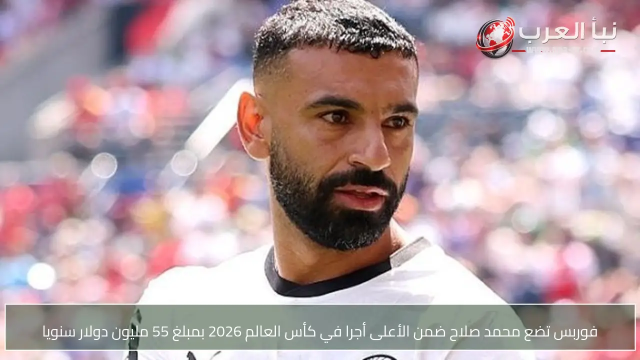 فوربس تضع محمد صلاح ضمن الأعلى أجرا في كأس العالم 2026 بمبلغ 55 مليون دولار سنويا
