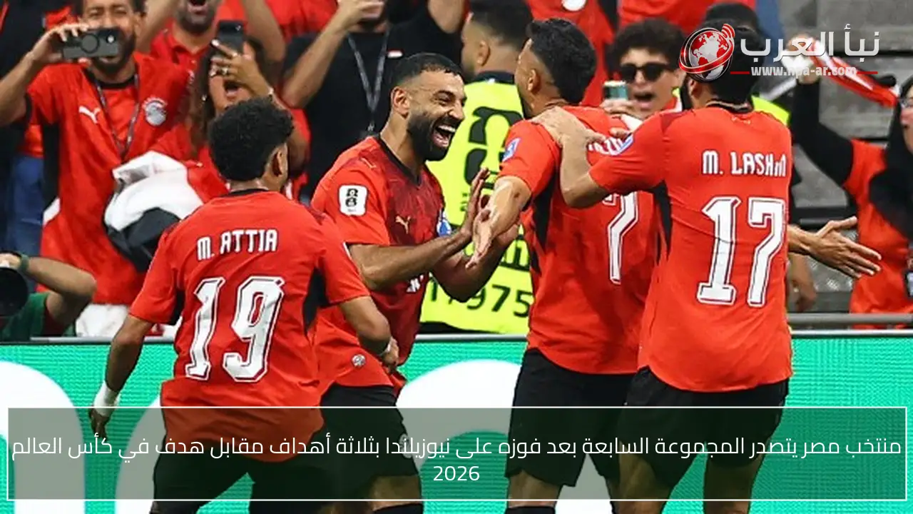 منتخب مصر يتصدر المجموعة السابعة بعد فوزه على نيوزيلندا بثلاثة أهداف مقابل هدف في كأس العالم 2026