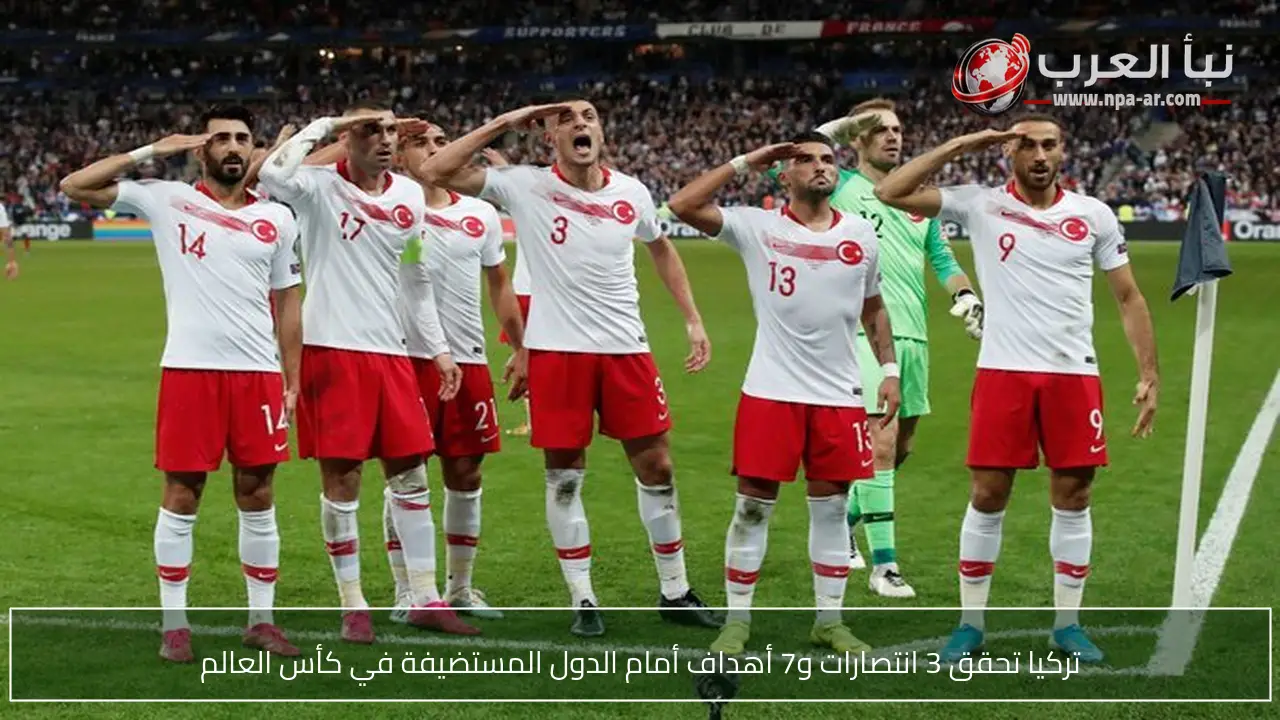 تركيا تحقق 3 انتصارات و7 أهداف أمام الدول المستضيفة في كأس العالم
