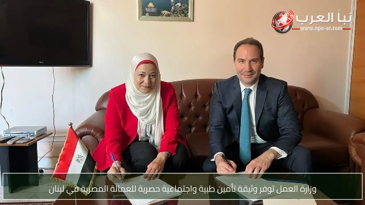 وزارة العمل توفر وثيقة تأمين طبية واجتماعية حصرية للعمالة المصرية في لبنان